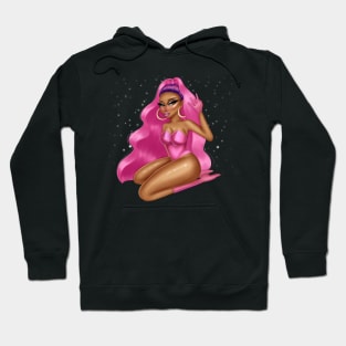 Pink Galaxy Woman Hoodie